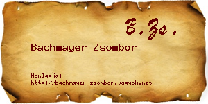 Bachmayer Zsombor névjegykártya